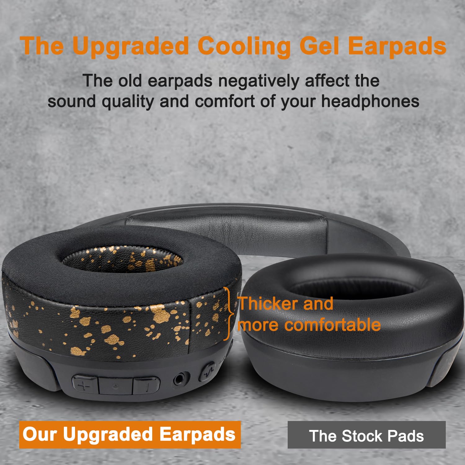 JOYSOG Coussinets De Rechange Pour Casque JBL Live 650BTNC/660 BTNC En Cuir Protéiné Et Mousse à Mémoire De Forme, Bleu