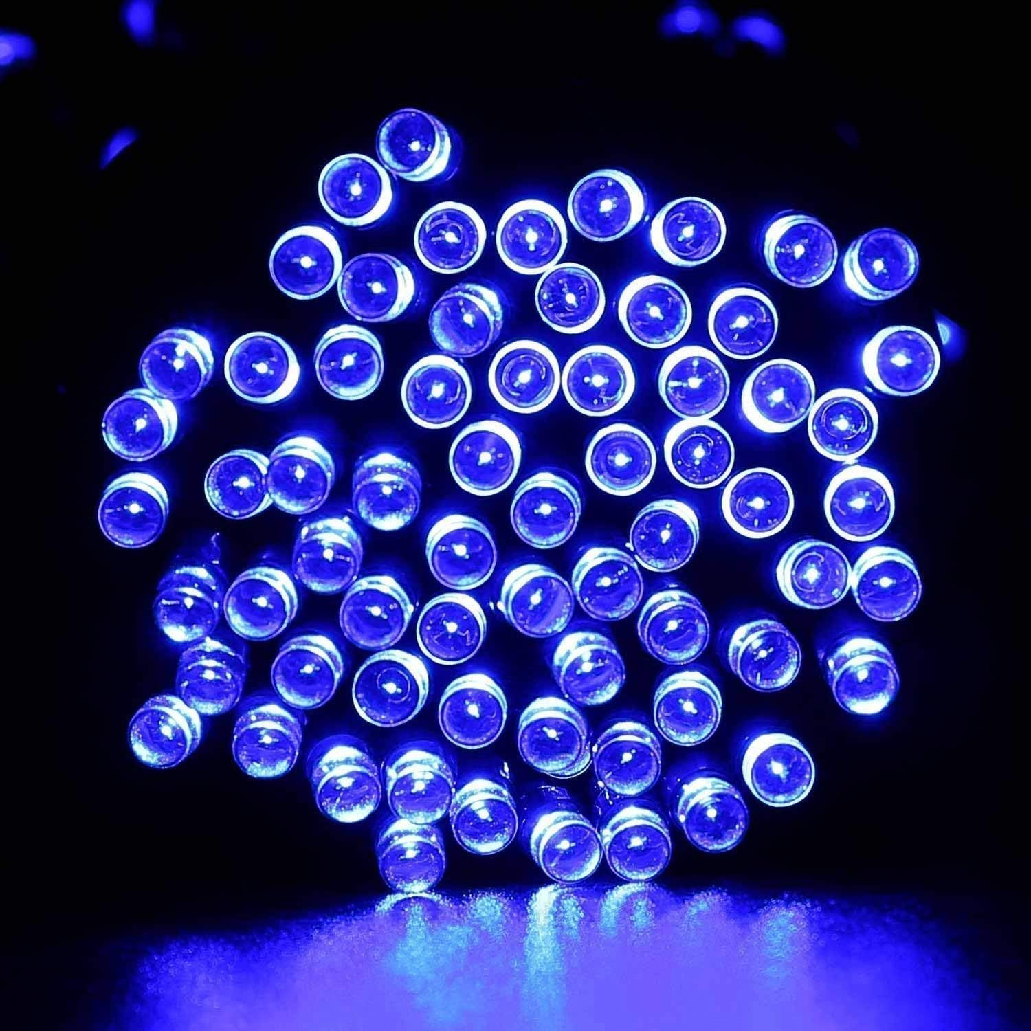 Joomer Solar Christmas String Lights, 39FT 100LED Waterproof Outdoor Lights with 8 Modes Twinkle Fairy Light for Garden, Patio, Yard, Tree and Christmas Decor (Blue) - Image 6