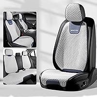 Vista 11 de Funda de asiento delantero para MAZDA2, MAZDA3, MAZDA6, Mazda Tribute, transpirable, cómodos protectores de asiento de 2 asientos (tipo 1 gris)