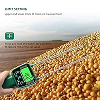Vista 5 de Probador de humedad del heno de Digitaces, metro retroiluminado de la humedad del heno
