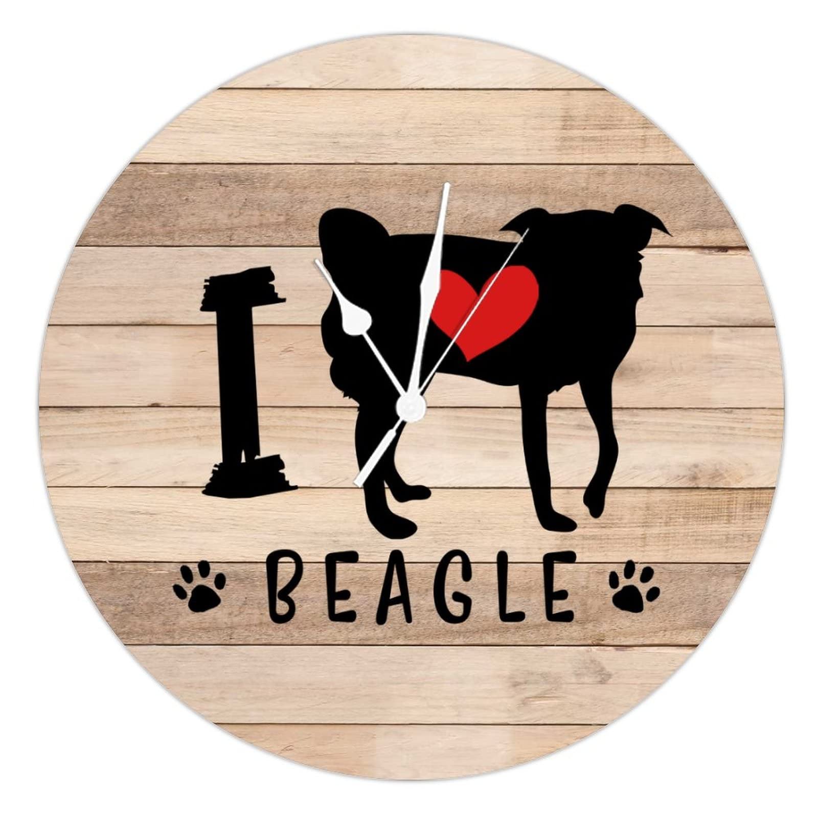 Cadeau amoureux des chiens horloge vintage I Love Dog