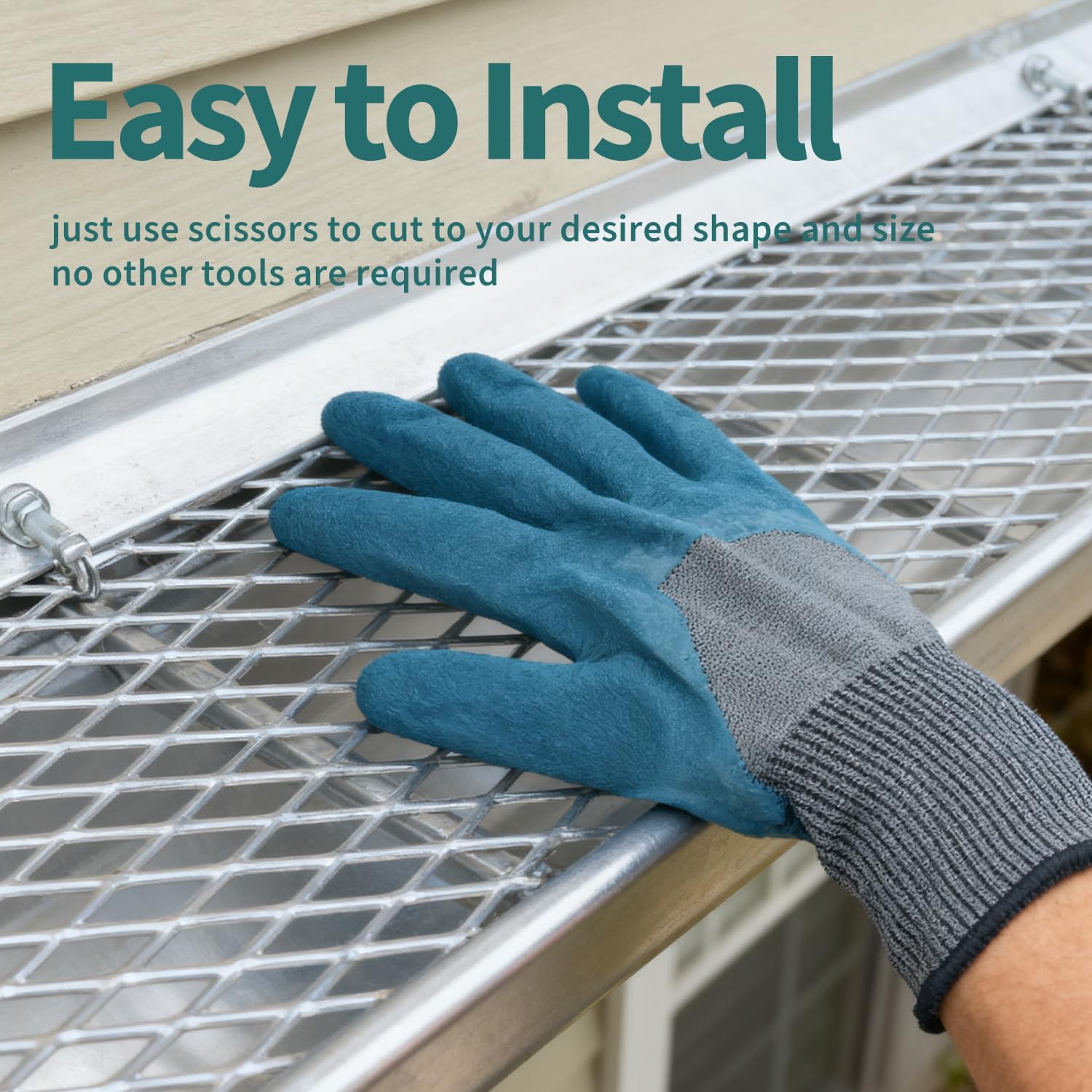 6Inch x 100Ft Roll of Gutter Guard,Heavy Duty Leaf Filter,Leaf Filter Gutter Protection Roll with Installation Screws and Stainless Steel Ties,DIY Gutters Protection Cover (Silver 6inch X 100ft)