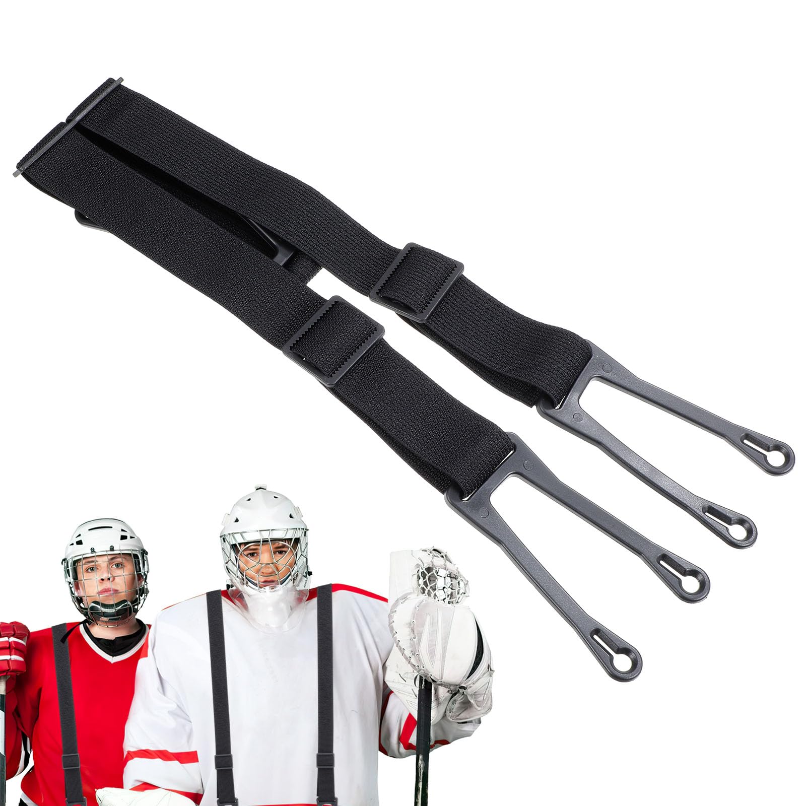 Milisten Ice Hockey Goalie Suspenders: Adjustable Elastic Pants Straps