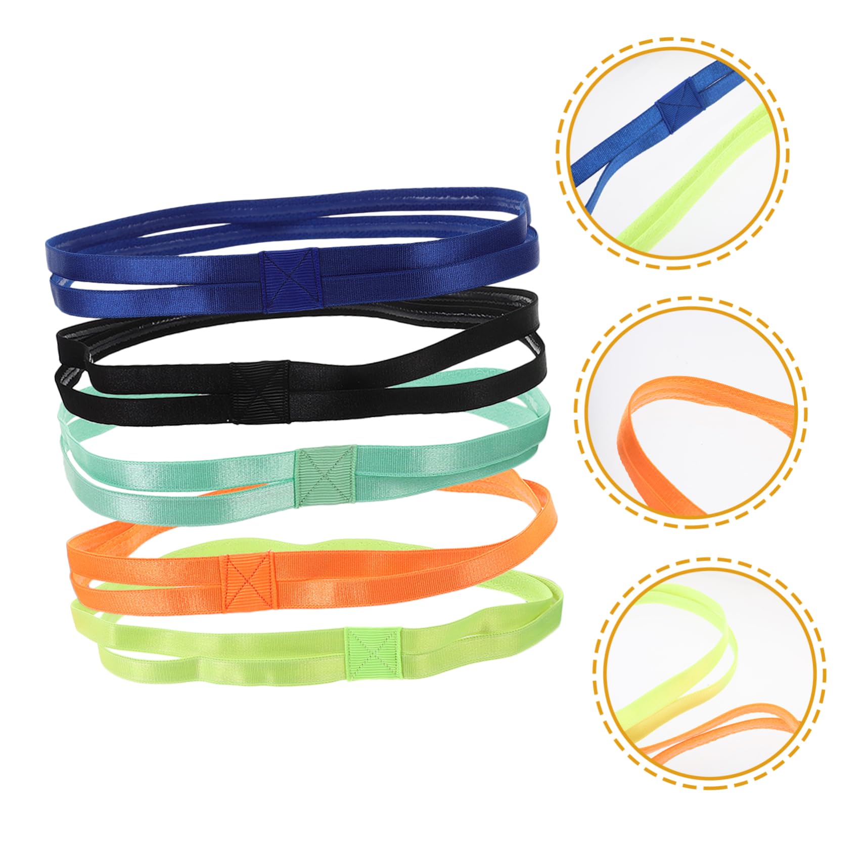 Toyvian Teiliges Elastisches Sport Stirnband Für Frauen rutschfest Atmungsaktiv Für Yoga Fitness Und Outdoor Aktivitäten Stilvolle Designs Fluoreszierend