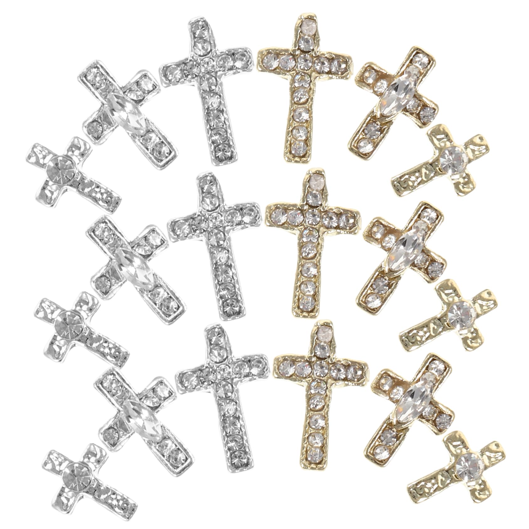 FOMIYES 4 Set Smalto A Croce Fascino Delle Unghie Ciondoli Per Unghie Strass Forniture Per Unghie Ciondoli Per Unghie Per Unghie Acriliche Fascino Per Unghie Lega Di Zinco 60 Pezzi * 4