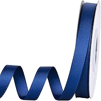 Vista 9 de Rollo de cinta de grogrén sólido YAMA de 5/8 pulgadas - 25 yardas para cintas de envolver regalos, blanco