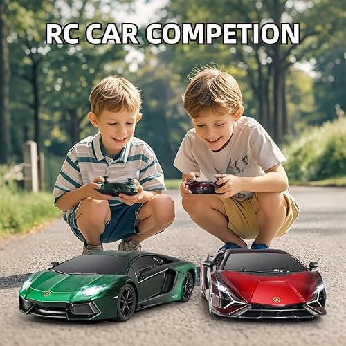 Miniatura 6 de MIEBELY Lamboghini - Auto a control remoto a escala 124, juguete Lambo de 3.7 V, 500 mAh, LP700 de control remoto rápido para niños de 8 a 12 años,