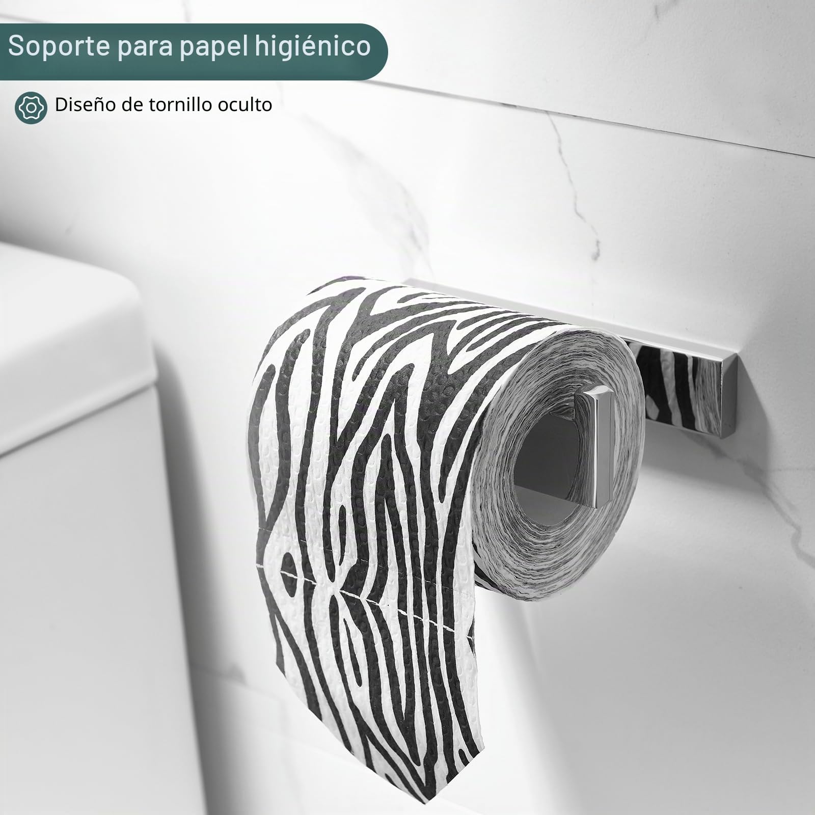 Juego de Accesorios de baño de 4 Piezas, Juego de toalleros cromados, Juego de Accesorios de baño de Acero Inoxidable montado en la Pared, 23.6 Pulgadas