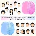 GLUN® Pocket Hair & Beard Massage Comb, Pack of 3 Portable Scalp Massager, Thin and Round Shape for Men and Women gallery image