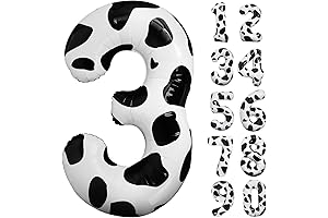 Cow Print Number 3 Balloon 40 Inch