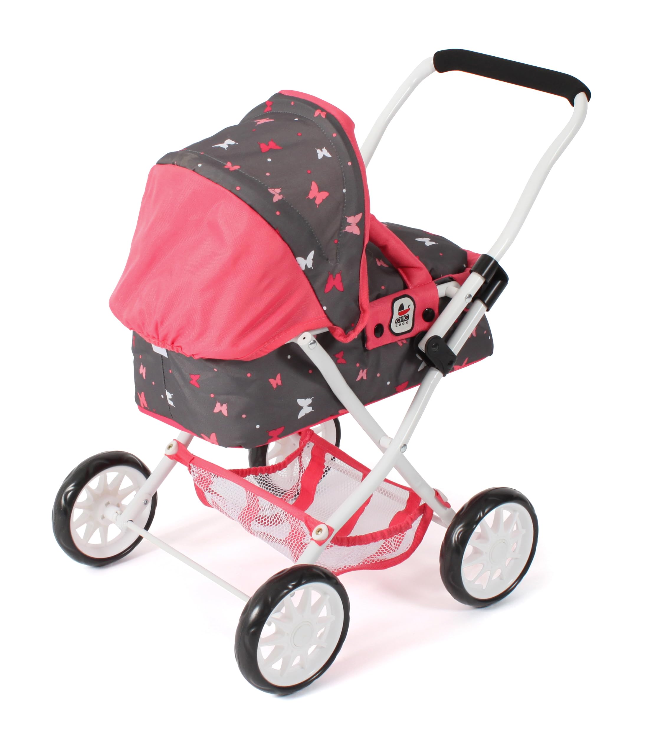 Bayer Chic 2000 Puppenwagen Smarty – Erster Puppenbuggy mit Tragetasche | Kompakter Mini-Puppenwagen für Kleinkinder ab 2 Jahren. Inklusive weicher Tragetasche, Verdeck und praktischem Gepäcknetz