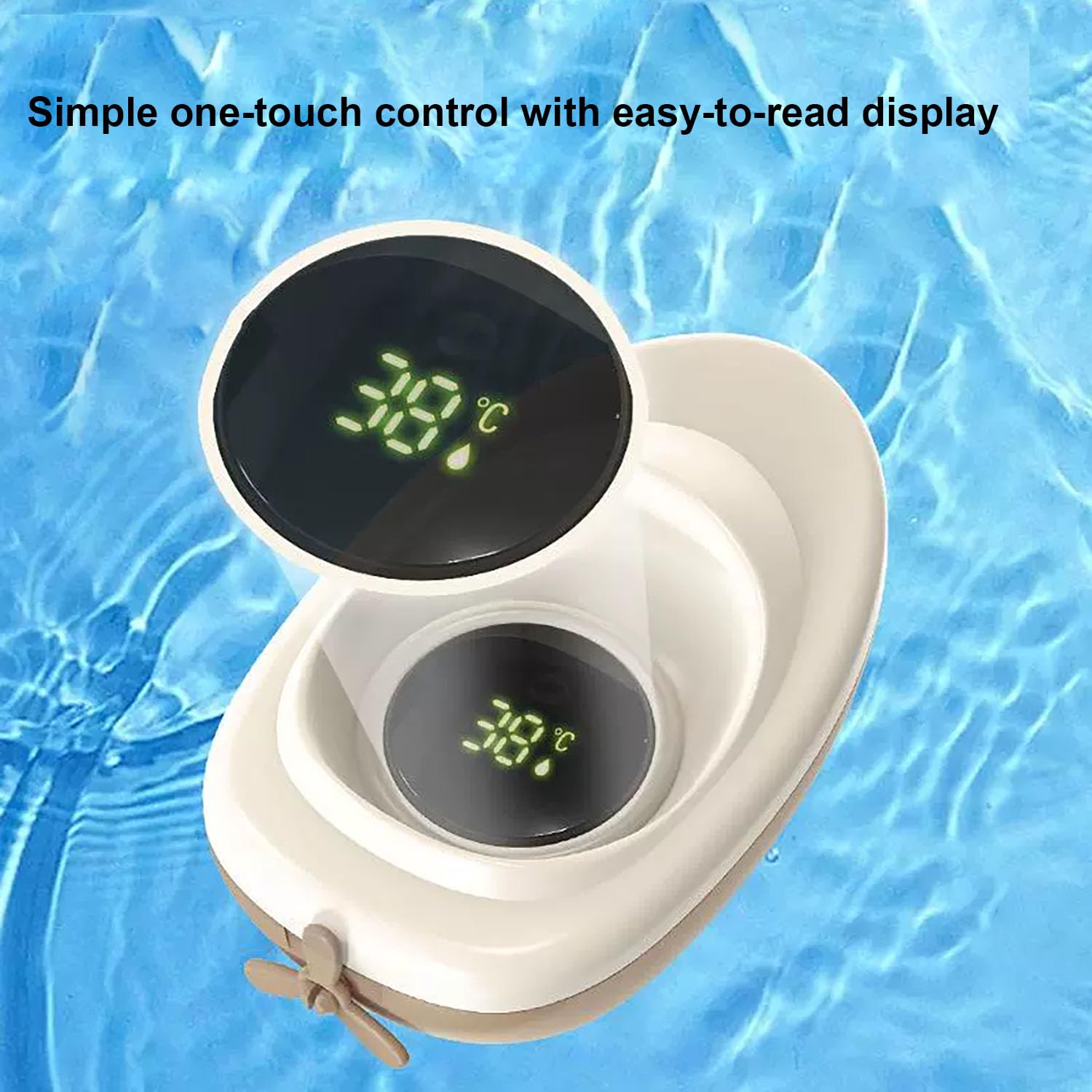 INRIGOROUS Floating Boat Bath Thermometer for Babies & Kids, LCD Digital Display, Easy to Read Water Temperature - Image 2