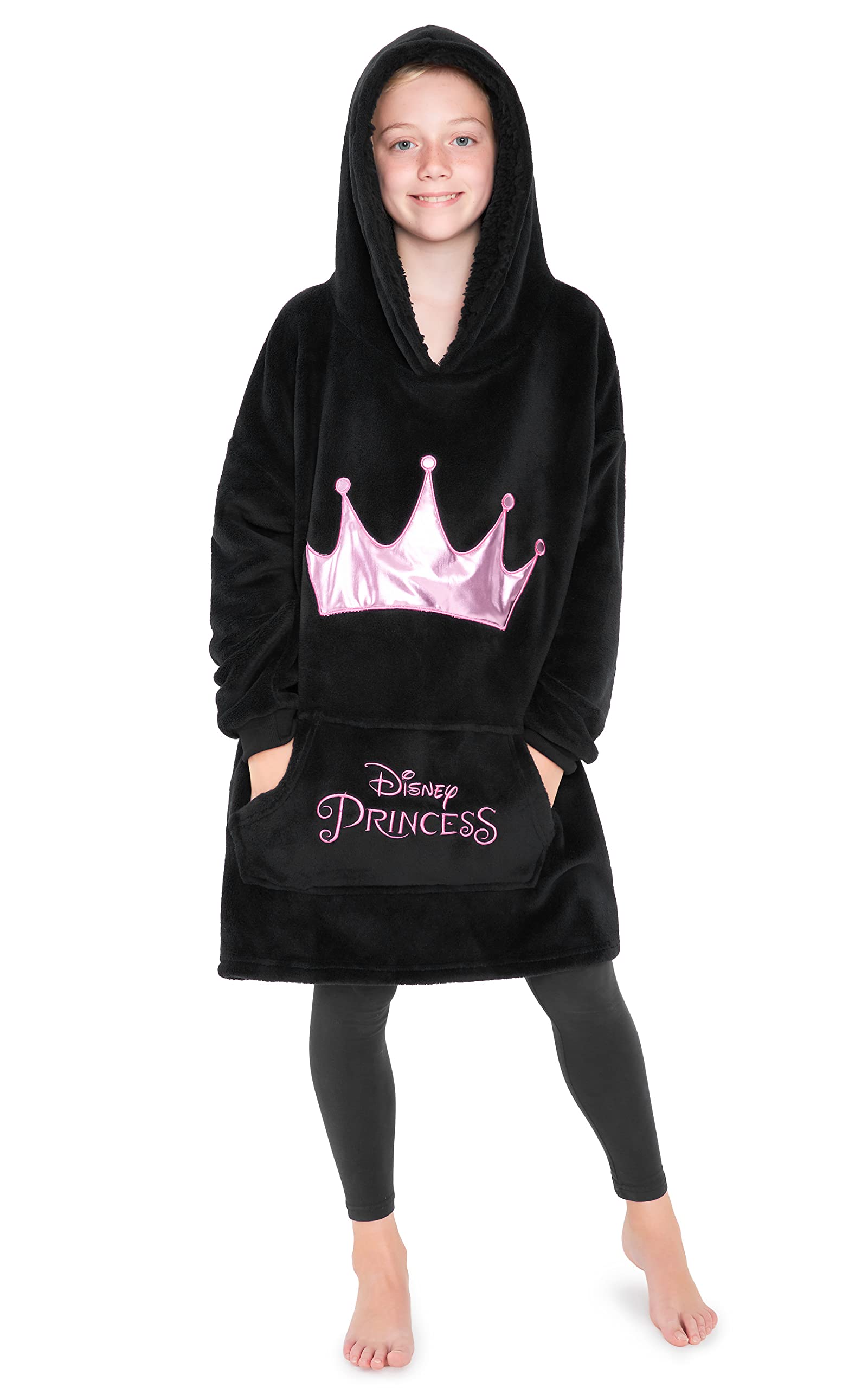 Disney Felpa Oversize Bambina Ragazza con Cappuccio Mickey Minnie Stitch
