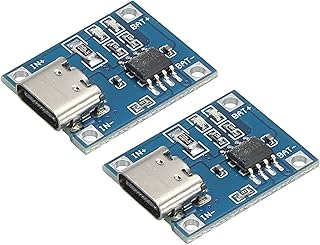 MECCANIXITY TP4056 Type-C USB 4.5-5.5V 1A 18650 Battery Charger Module Charging Board Two Protection Functions Pack of 2