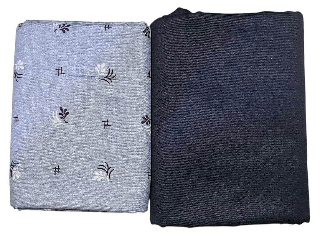 mans fab Shirt & Trouser Fabric in Velvet Box Packing (Shirt-2.35 m, Pant-1.25 m) Blue-37-picture-48