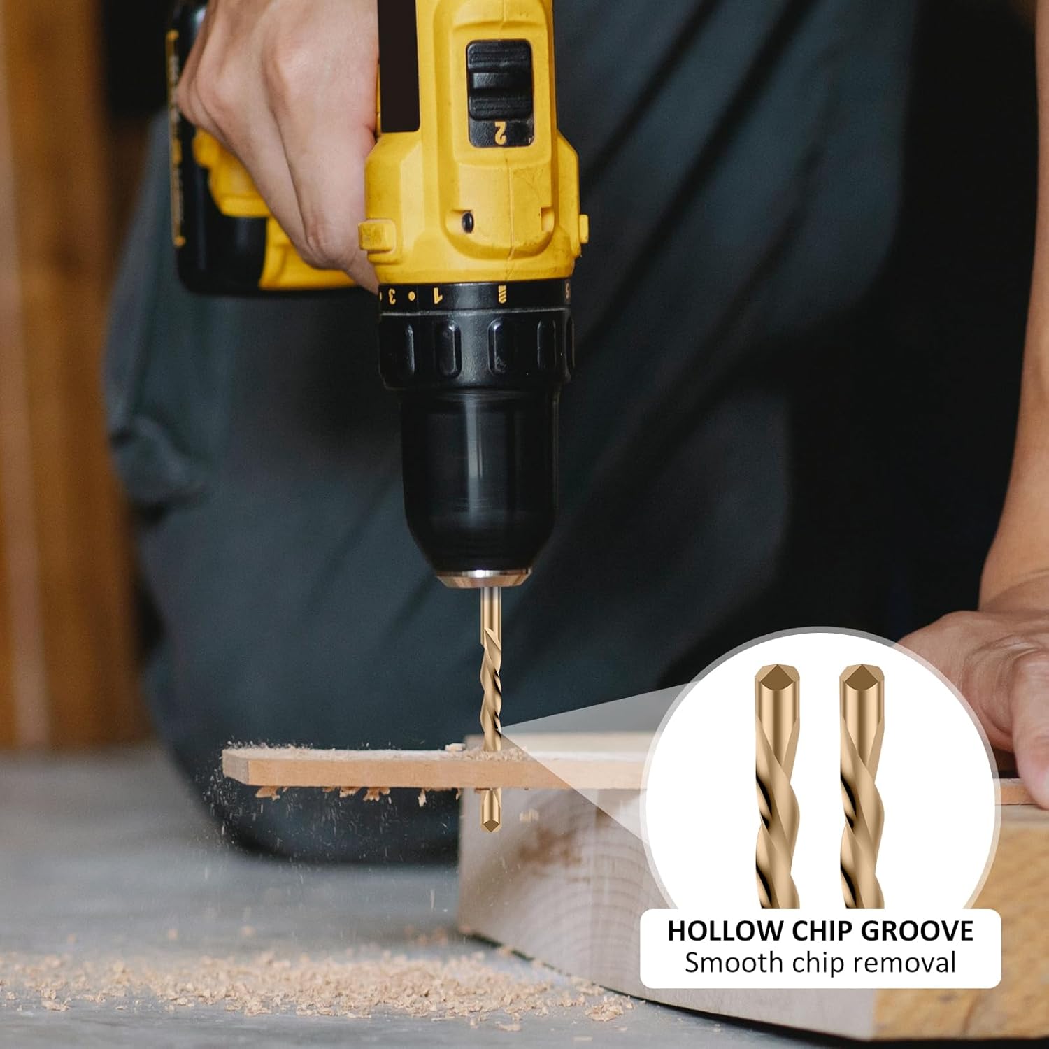 50Pcs Drywall Bit, 1/8 Inch Spiral Saw Tip Cutting Bits, M2 High Speed Steel Drywall Cutting Bits, Precision Drywall Guide Point Cutting Bits for Drywall Work Outlets Woodworking (Gold)