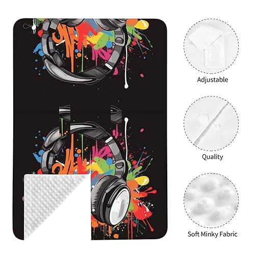 Miniatura 7 de Baby Car Seat Canopy Cover for Mom, Soft Breathable Nursing Breastfeeding Covers Multi Use Stroller Sun Shade Newborn Shower GiftMusic Style