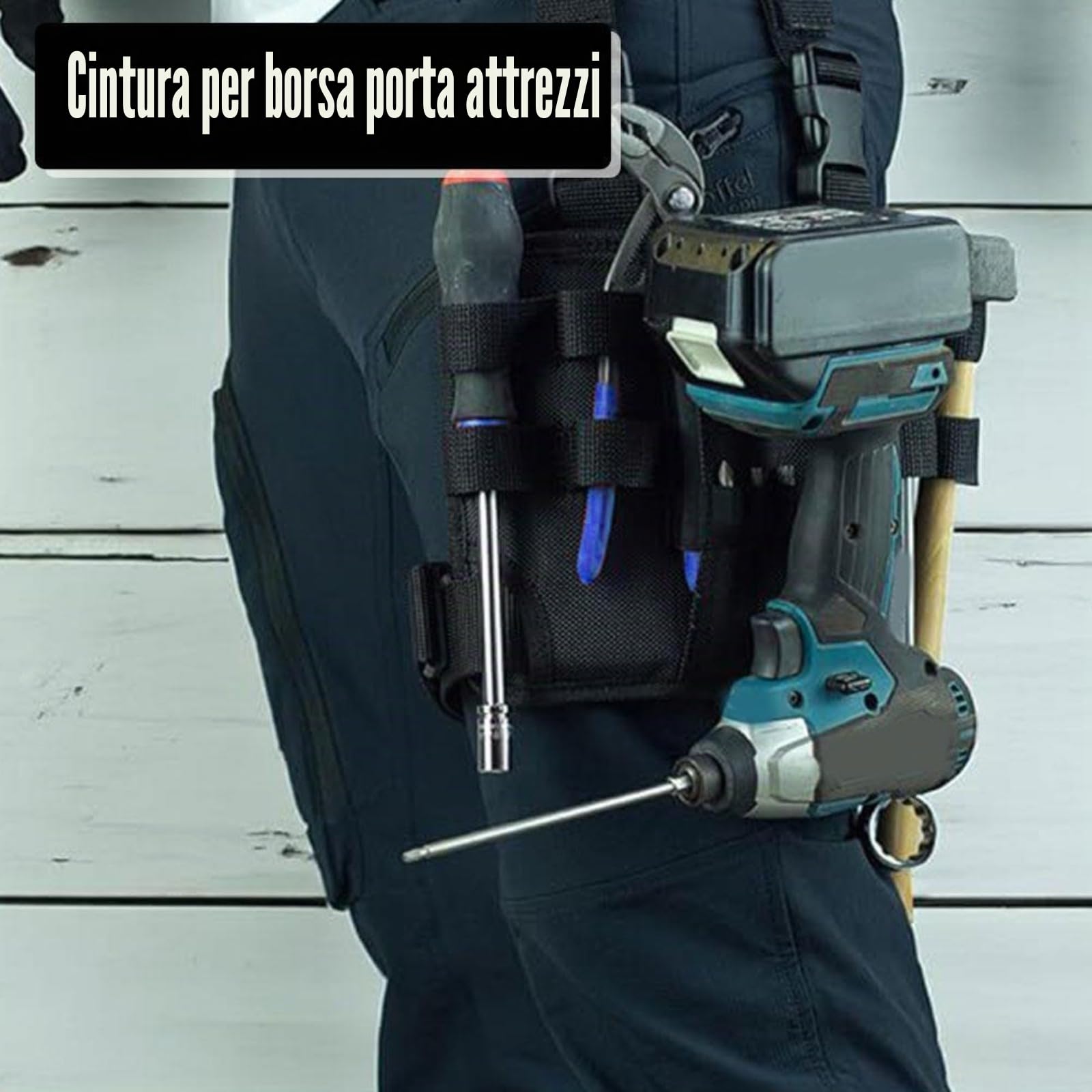 Borsa per attrezzi da lavoro per cintura da gamba, cintura porta attrezzi, organizzatore di attrezzi, marsupio, operaio, falegname, attrezzi per manutenzione
