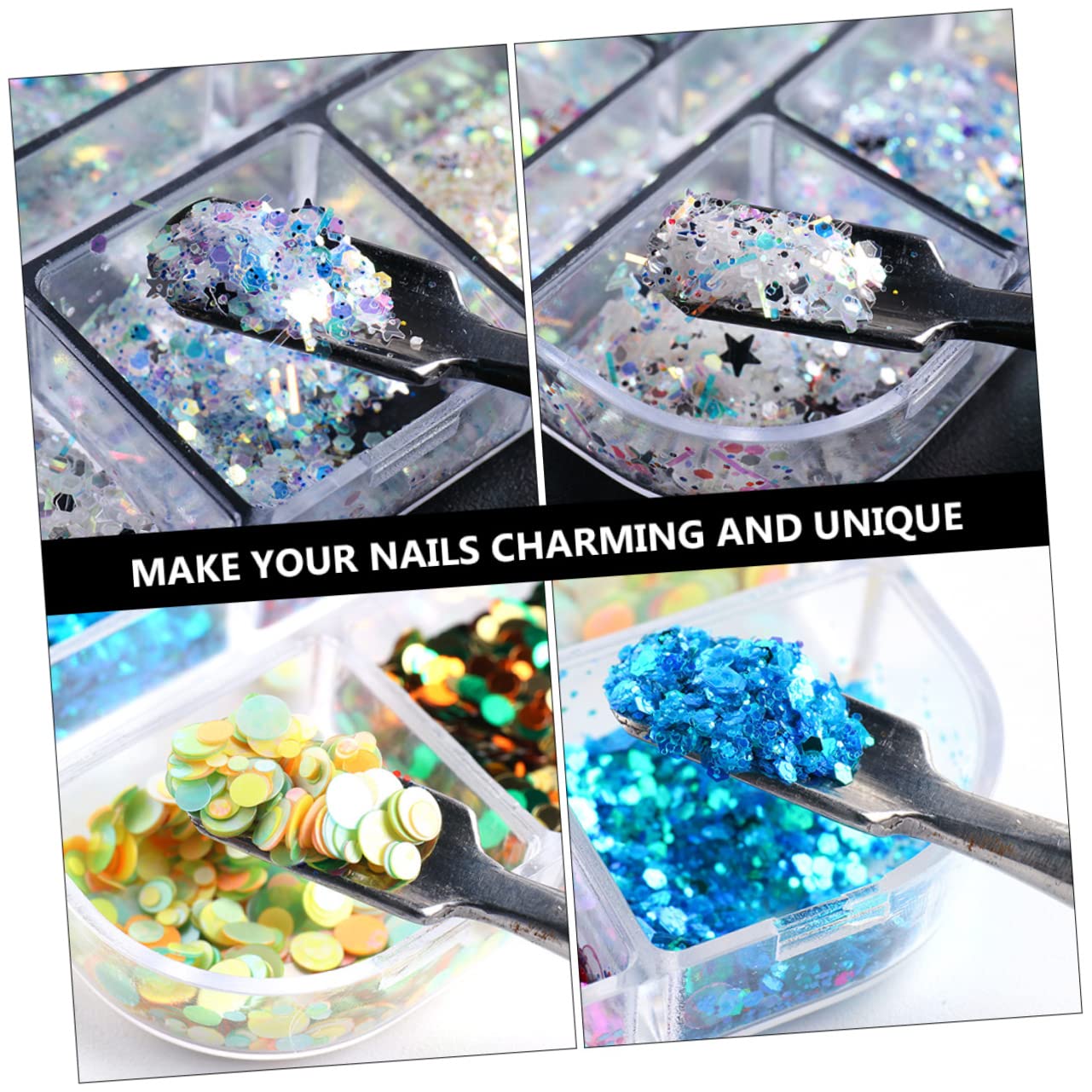 Healeved 3 Set Di Decorazioni Pratiche Per Unghie Unghie Finte Nail Art Manicure Facili Da Applicare 2 Scatole * 3