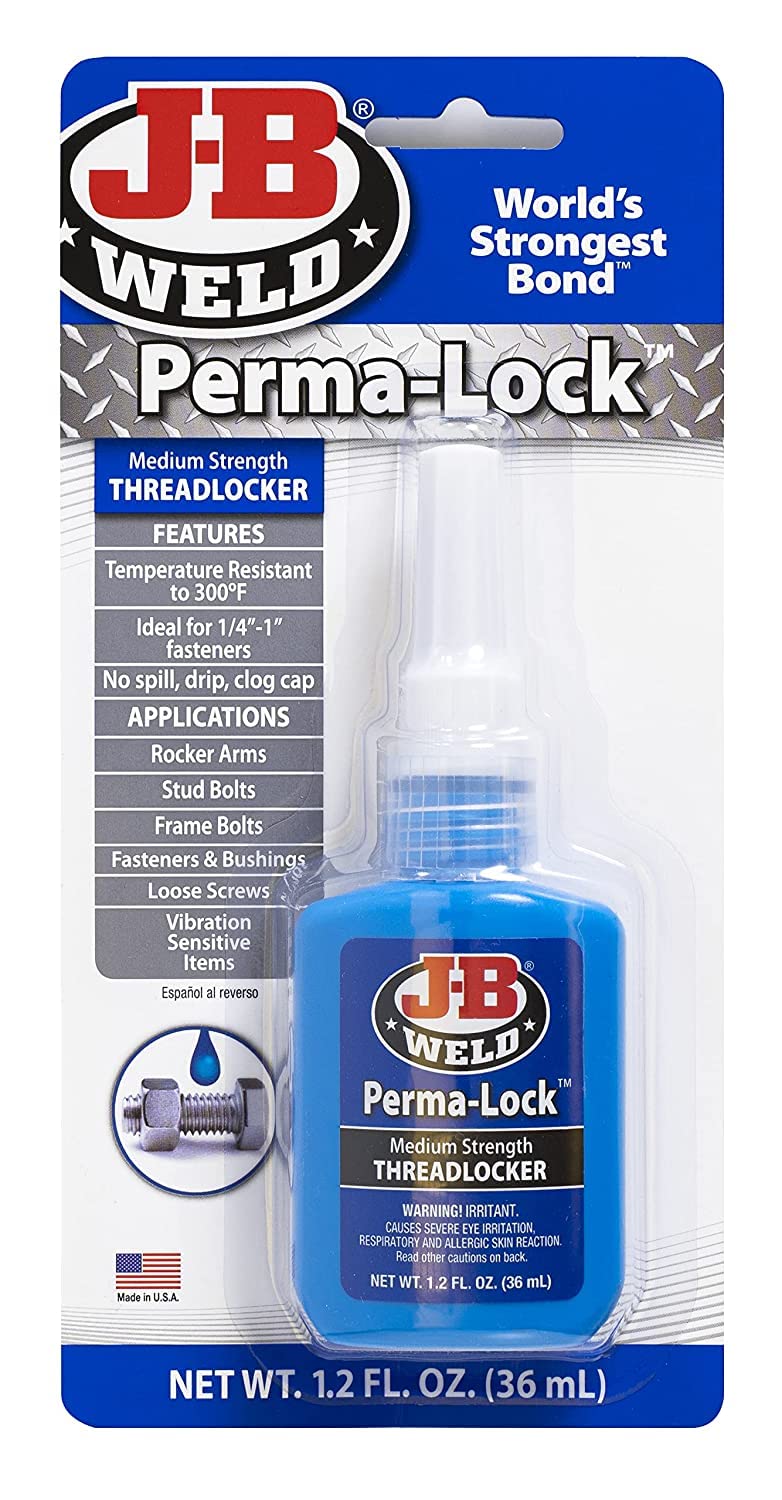 J-B Weld24236 Perma-Lock Medium Strength Threadlocker - Blue - 36 ml