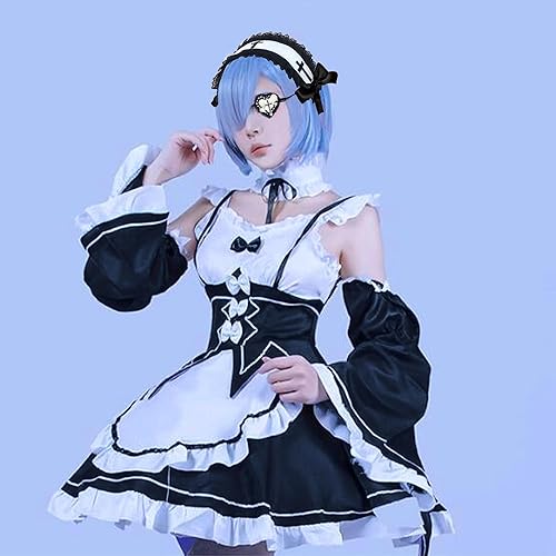 Miniatura 5 de LaVenty Diadema de Lolita y collar de lazo, 2 diademas de sirvienta con gargantilla de encaje, accesorios para el cabello de cinta blanca para