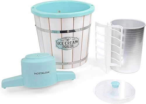 Miniatura 9 de Nostalgia Máquina eléctrica de helados, estilo salón, máquina de helado suave a la antigua, hace yogur o helado helado en cuestión de minutos,