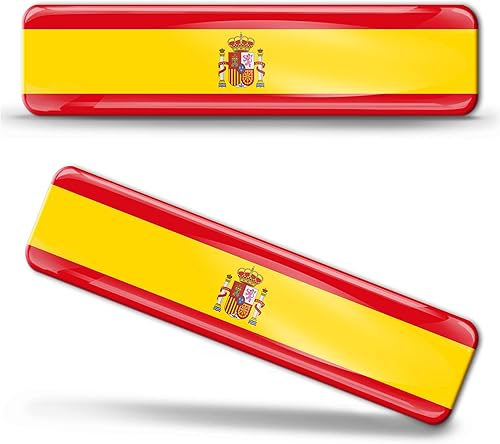 2 x 3D Domed Silicone Stickers Decals Spain National Spanish Flag Car Motorcycle Helmet F 21 2 x 3D Domed Silicone Stickers Decals Spain National Spanish Flag Car Motorcycle Helmet F 21