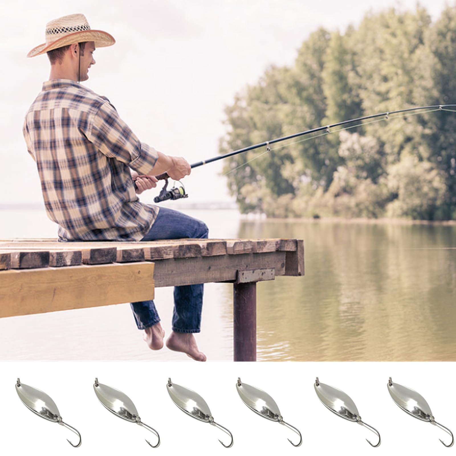 12 cucharas de pesca, señuelo duro, micro cuchara, señuelos de trucha, señuelos de lubina, cebos giratorios de metal duro para trucha de salmón, lubina, 2.5 g