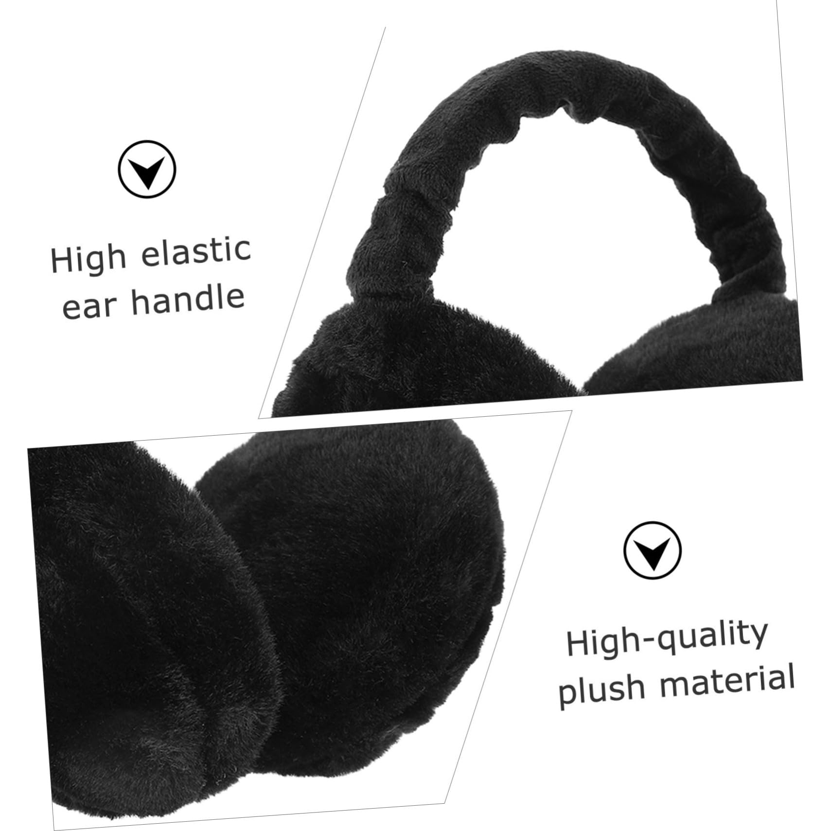 Orejeras de Felpa Plegables 2 Piezas Poliéster Invierno