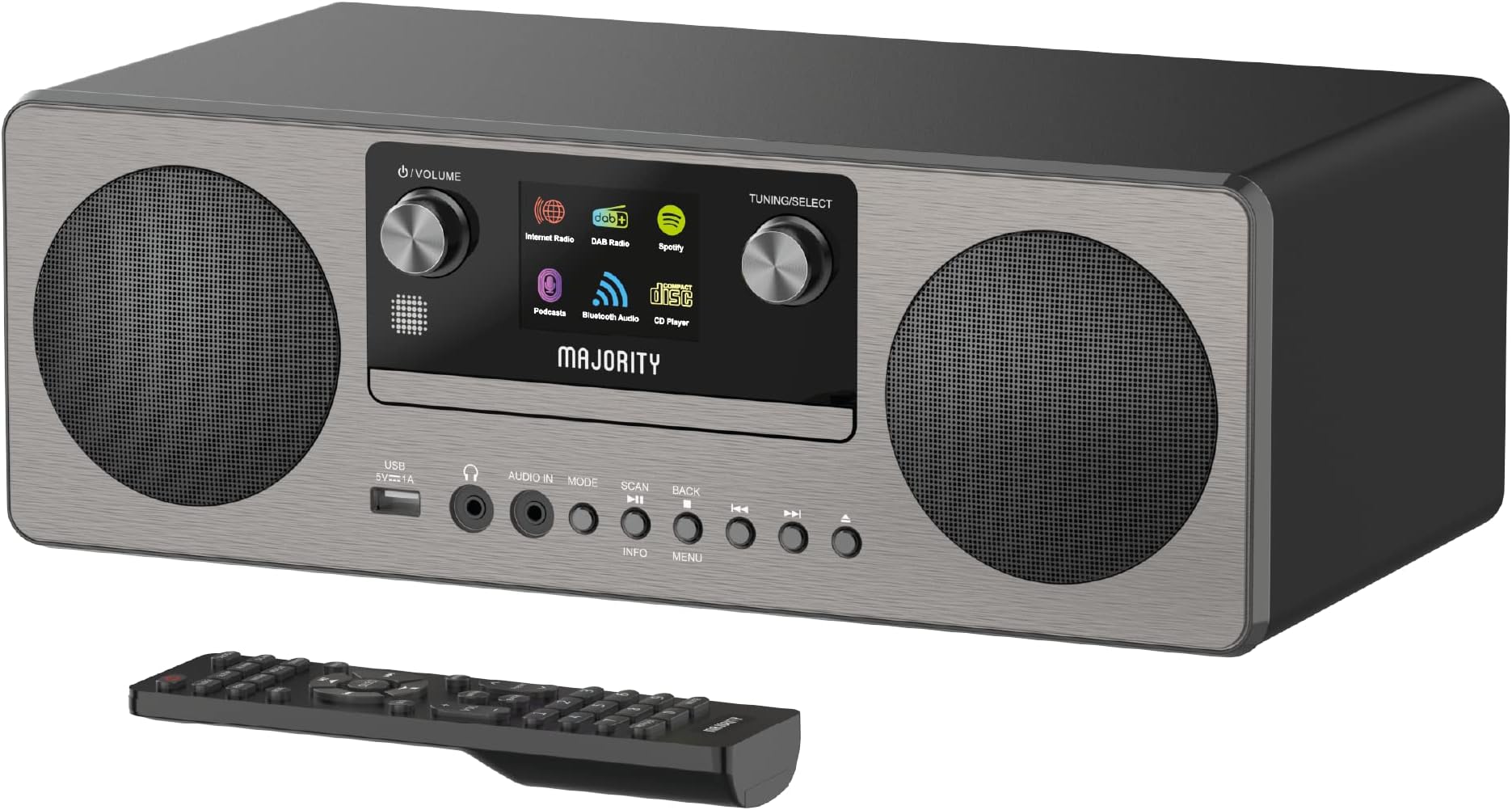 MangoKit SR10 internetradio met DAB/DAB ,WIFI radio met podcastspeler,slimme radio met Bluetooth,keukenradio's op netstroom en batterij,kleurendisplay,tweevoudig alarm,voor voorkeurszenders-zwart