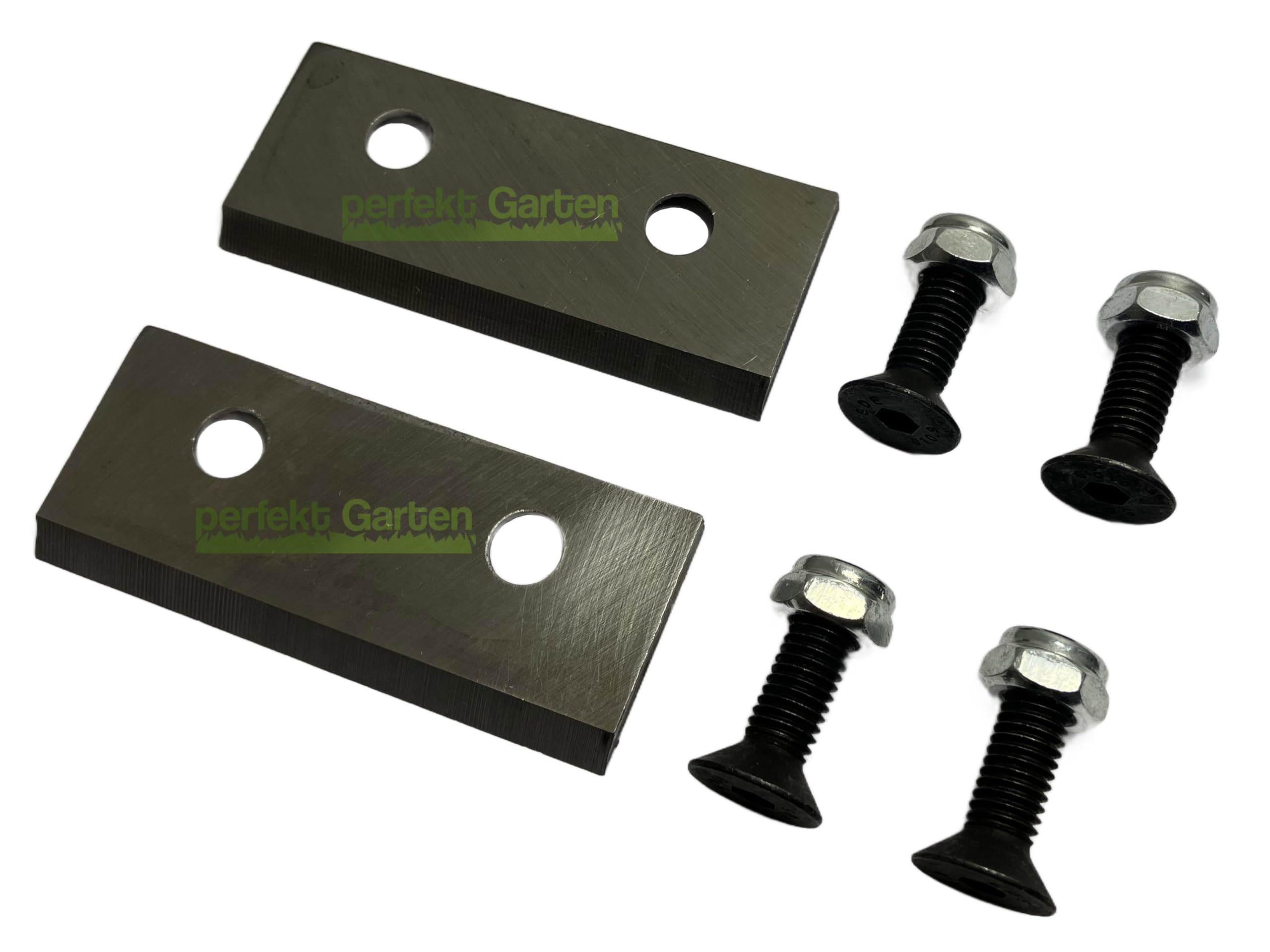 2X 7,5 CM shredder blade 7,5 X 3,2 CM, cutting edge 7,5 CM, holes 0,85 CM