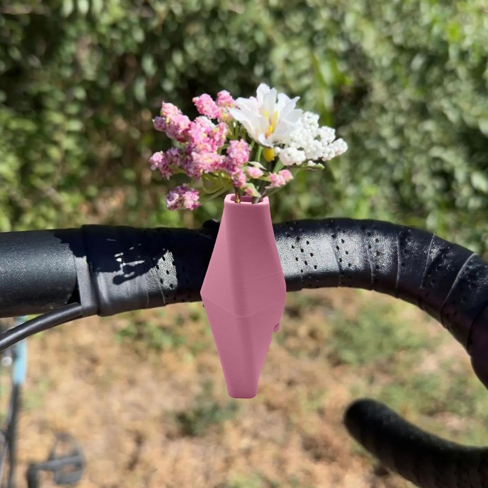 Lustige Fahrrad-Lenkervase, Blumenvase für Lenker, Kleine Blumenvase Lenkerornament, Geometrische Vase abnehmbar, Fahrrad-Lenker-Fahrrad-Pflanzgefäß, Fahrrad-Zubehör-Dekoration Sonstiges