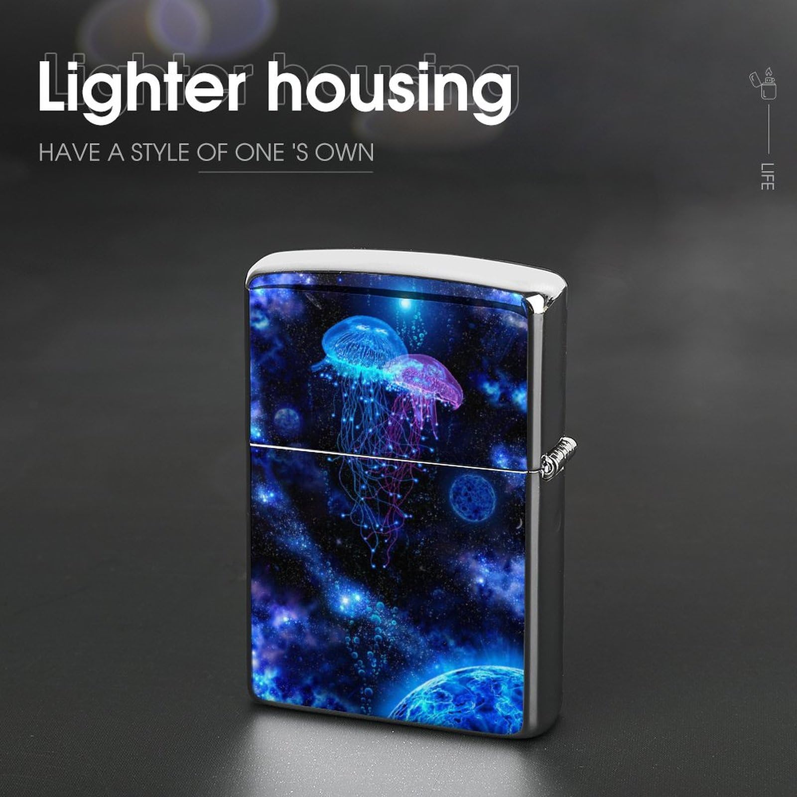 Amazon.co.jp: ZIPPO兼用ケース クラゲ 星空 宇宙 ライター