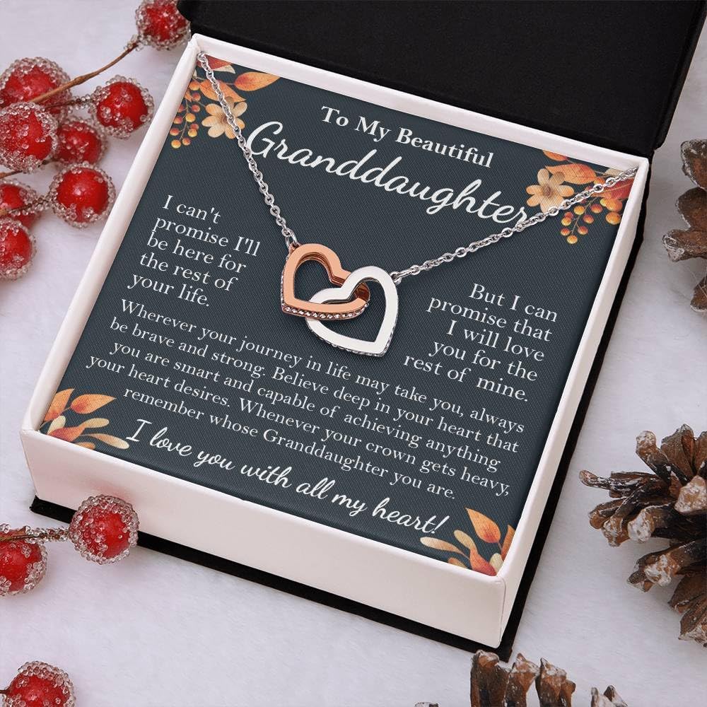 To Our Granddaughter Necklace, Granddaughter Necklace From Grandparents, Christmas Granddaughter Gifts From Grandma And Grandpa, Graduation Gift, Happy Birthday Message Card - Image 2