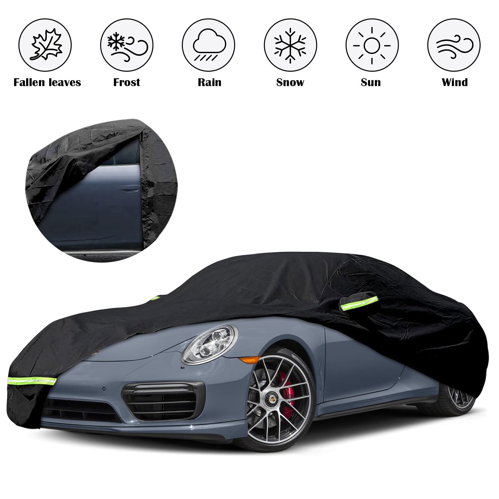 Funda Coche Reemplazo para Porsche 911 (Series 991/992/996/997) 1998-2024, Funda para Coche Exterior Cubre Coches Impermeable Transpirabl Coberturas Completas protección de Nieve, Lluvia, Polvo