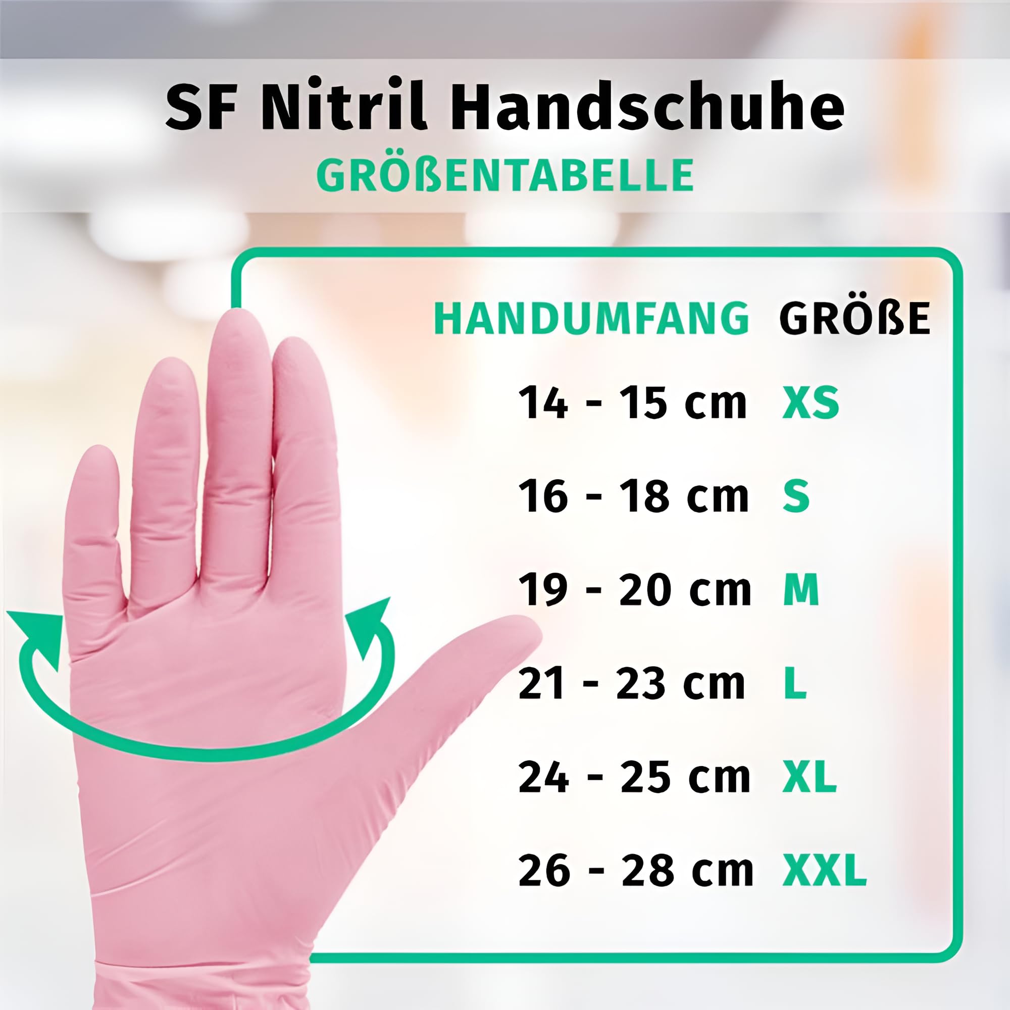 SF Nitrilhandschuhe M Rosa – 1000 Stück Einweghandschuhe, Einmalhandschuhe, Medizinische Handschuhe, Puderfrei, Latexfrei, Handschuhe Einweg zum Kochen, Putzen, für Medizin, Küche, Kosmetik, Haushalt