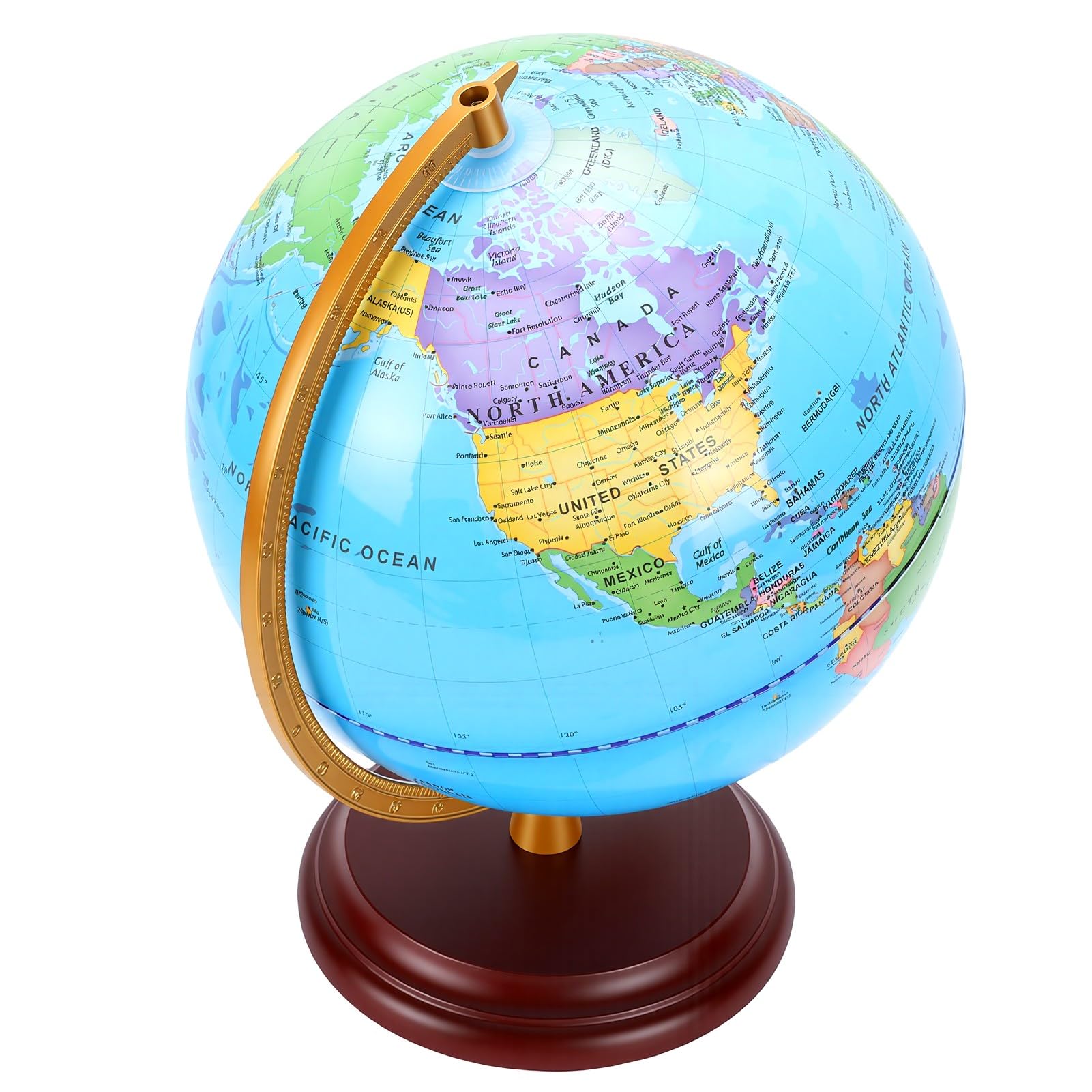 Diyeeni Mappamondo Rotante per Bambini, Globo Desktop Decorativo Educativo,
