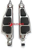 Vista 1 de Estriberas de aluminio cromado para motocicleta con soportes compatibles con Honda VT Shade 600 DELUXE/VLX 1996-2007 (GTW Chrome)