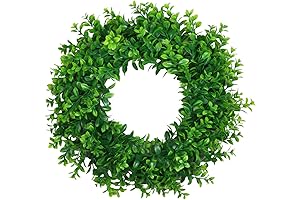 U'Artlines 17" Boxwood Wreath: A Verdant Touch for Home and Wedding Decor