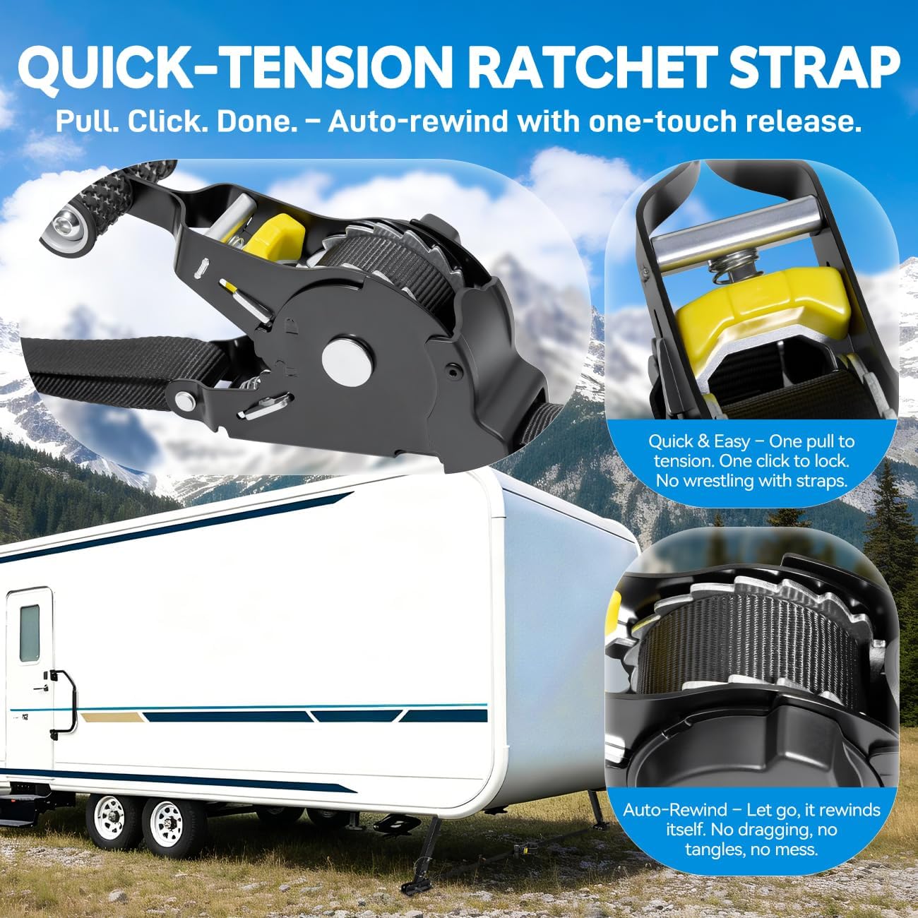 RV I-Beam Frame Mount Stabilizer Bars for Travel Trailer Camper Heavy-Duty