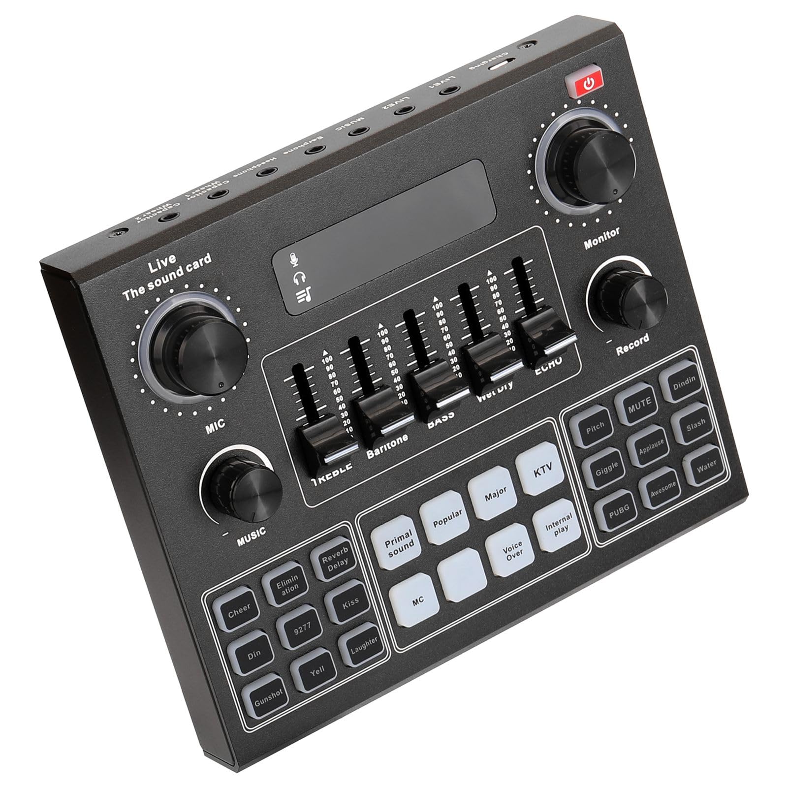 Kondensatormikrofon-Set, Broadcast-Mikrofon, Verstellbarer Armständer mit Galgen, Ideal für Computer und Mobiltelefone (Silver)