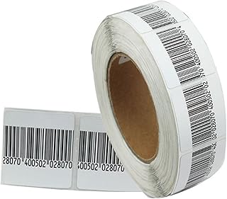Box of 10000 Piece, EAS Security Checkpoint Compatible 8.2 MHz RF Adhesive Barcode Label, Alarming Security Label for EAS Anti Theft System (1.57inX1.57in)
