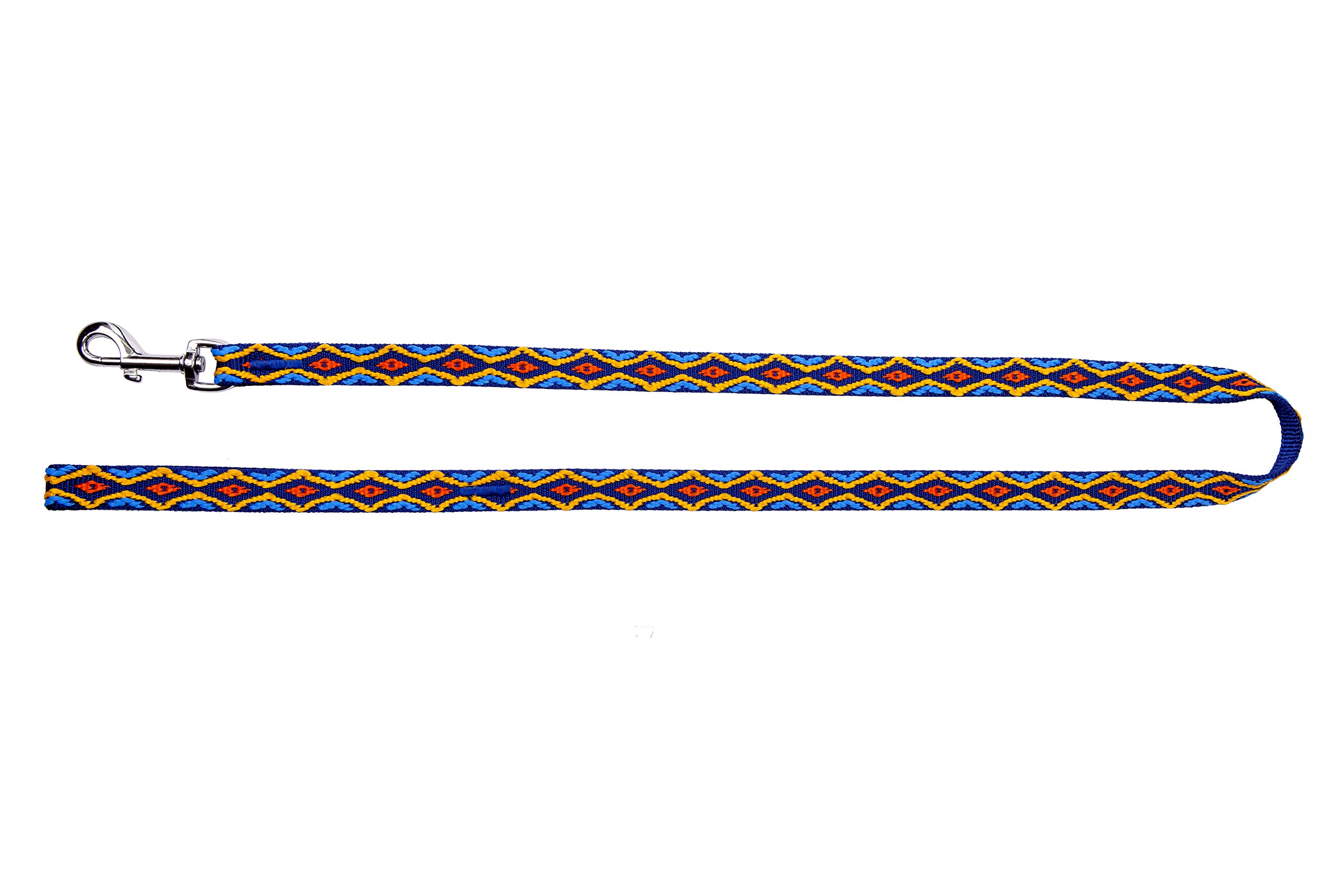 Dingo Winnetou Dog Leash Handmade in Indian Style Howgh! Blue 13556, 1 x 130 cm