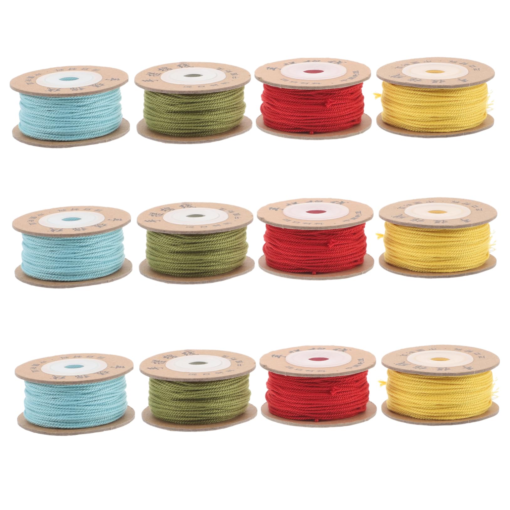 WOONEKY 12piezas Cuerda De Algodón Para Pulseras Hilo De Beading De Cordón De Algodón Manualidades Por Rollo