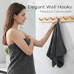 Serviettes de bain 6pcs 14X29.5inch, Microfibre sèche rapide, Super doux, Serviettes avec boucles suspendues pour Spa,Cuisine,Hôtel (Brique rouge + Gris foncé + Brun, Ensemble de 6)