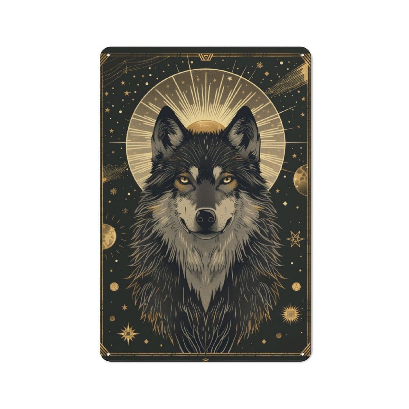 Junmoney Stellar Canine Industrial-Style Tin Sign 30X20cm For Pub Or Café, Suited To Pub Decor Enthusiasts