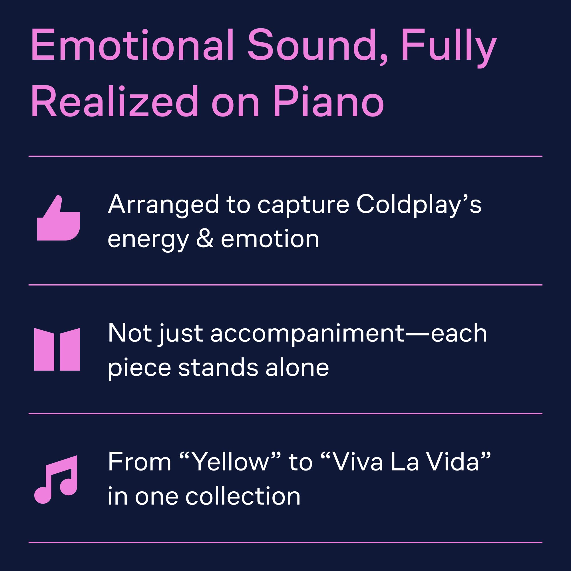 Coldplay For Piano Solo.