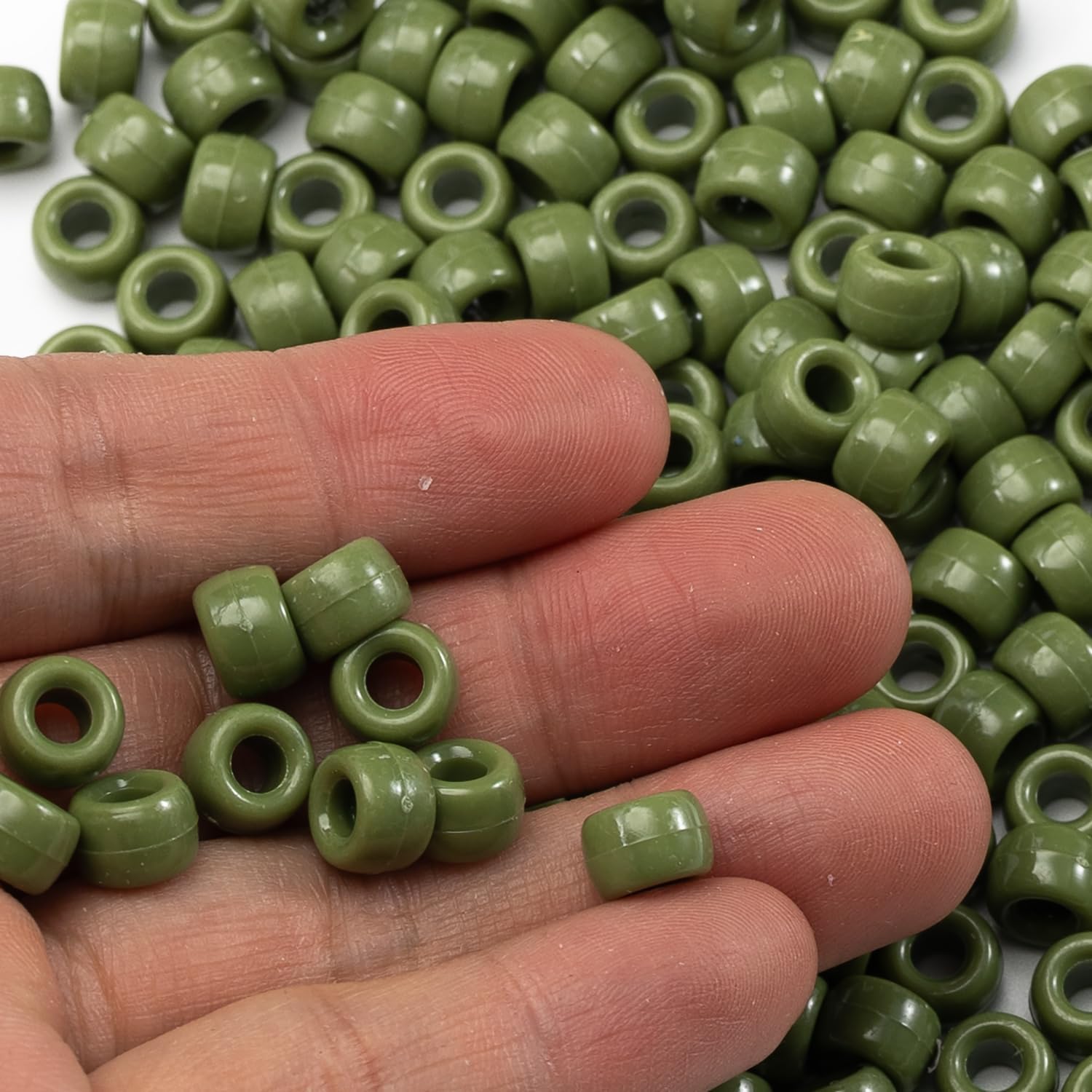 Gxueshan 1000 Pcs Acrylic Pony Beads 6x9mm Bulk for Bracelet Necklace Jewelry Making Earring Hair Braiding Kandi Beads - Image 3