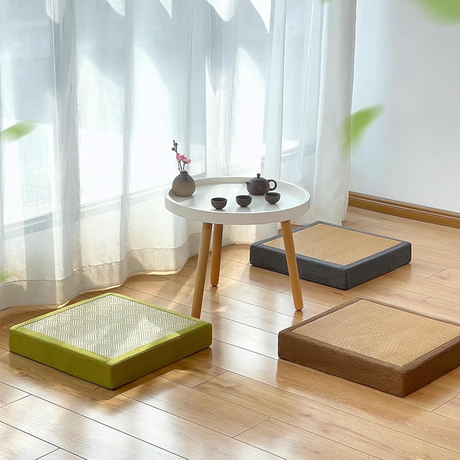 4 Pack 16''x16''x3'' High Density Foam Cushions,Yellow Square Seat Replacement Upholstery Foam for Couch, Chair, DIY