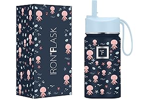 Kids Water Bottle Straw Lid for Toddlers - Octopus Vacuum Insulated Stainless...